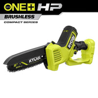 RYOBI ONE+ HP 18V Brushless 8 in. Battery Compact Pruning Mini Chainsaw (Tool Only) PSBCW01B