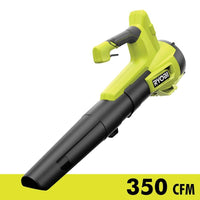 RYOBI ONE+ 18V 100 MPH 350 CFM Cordless Battery Variable-Speed Jet Fan Leaf Blower (Tool Only) PCLLB01B