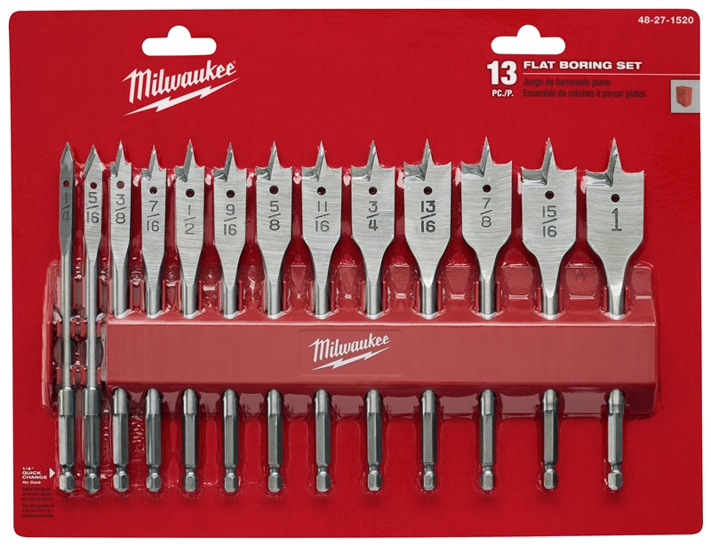 Milwaukee High Speed Wood Spade Bit Set (13-Piece) 48-27-1520