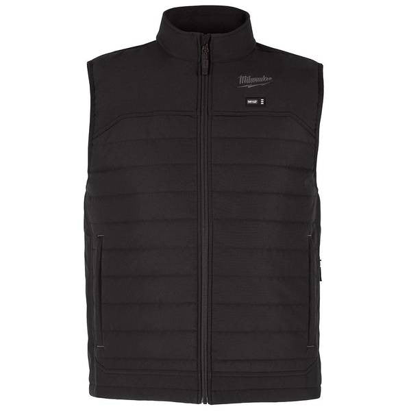 Milwaukee Men's X-Large M12 12-Volt Lithium-Ion Cordless Axis Black Heated Vest Kit with (1) 2.0 Ah Battery and Charger M300B-21XL