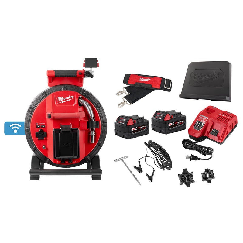 Milwaukee M18 18-Volt Lithium-Ion Cordless 100 ft. Flexible Modular Pipeline Inspection System Kit with Batteries and Charger 3972-22
