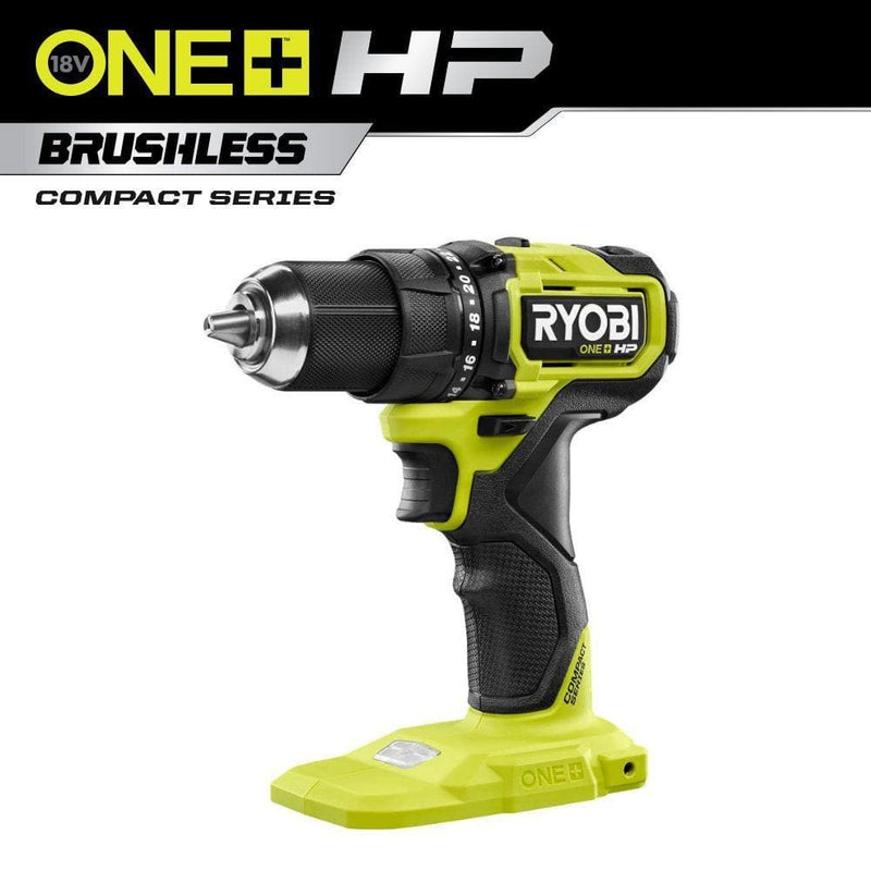 RYOBI ONE+ HP 18V Brushless Cordless Compact 1/2 in. Drill/Driver (Tool Only) PSBDD02B