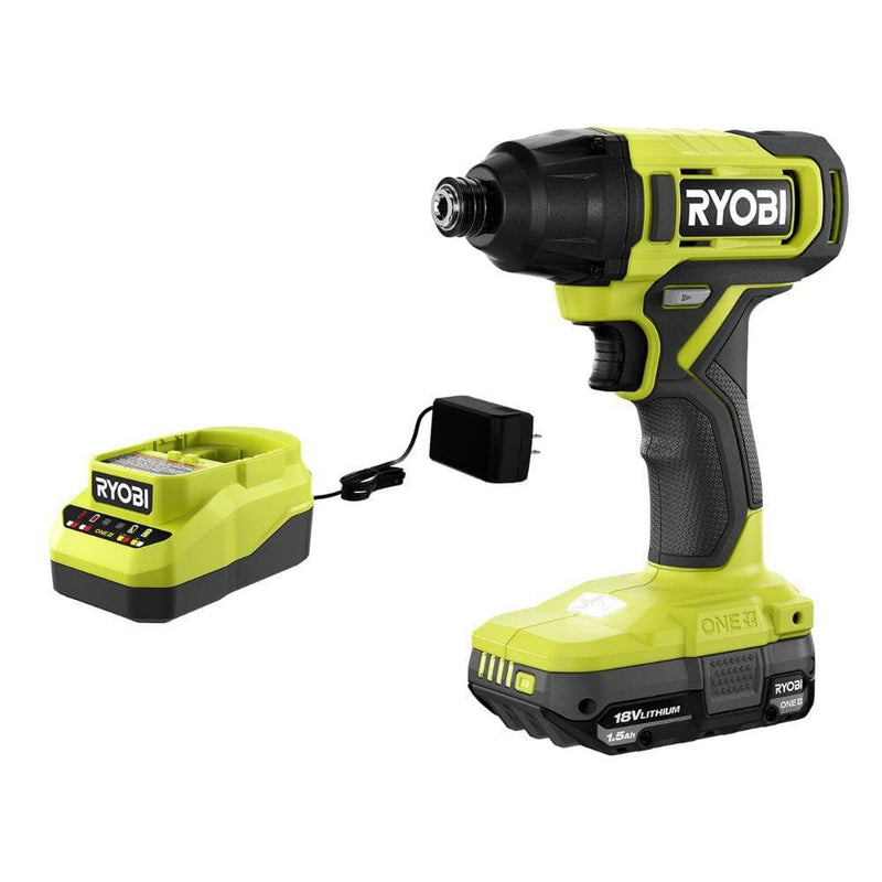 RYOBI ONE+ 18V Cordless 1/4 in. Impact Driver Kit with 1.5 Ah Battery and Charger PCL235K1