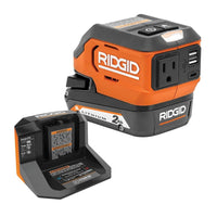 RIDGID 18V Cordless AC Inverter Kit with 2.0 Ah Lithium-Ion Battery and Charger AC86097KSB