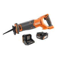 RIDGID 18V Cordless Reciprocating Saw Kit with 4.0 Ah Battery and Charger R8646K