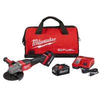 Milwaukee M18 FUEL 18V Lithium-Ion Brushless Cordless 4-1/2 in./6 in. Grinder with Paddle Switch Kit and Two 6.0 Ah Battery 2980-22