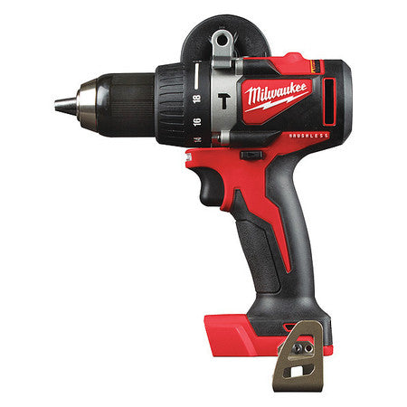 Milwaukee M18 18V Lithium-Ion Brushless Cordless 1/2 in. Compact Hammer Drill Tool Only 2902-20