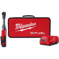 Milwaukee M12 FUEL 12V Lithium-Ion Brushless Cordless 3/8 in. Extended Reach Ratchet Kit with One 2.0 Ah Batteries 2560-21