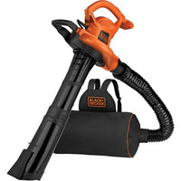BLACK+DECKER 12 AMP 250 MPH 400 CFM Corded Electric 3-In-1 Backpack Leaf Blower, Vacuum & Mulcher BEBL7000