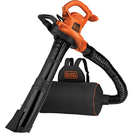 BLACK+DECKER 12 AMP 250 MPH 400 CFM Corded Electric 3-In-1 Backpack Leaf Blower, Vacuum & Mulcher BEBL7000