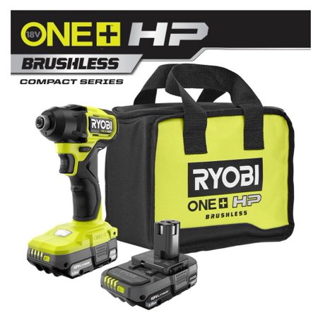 ONE+ HP 18V Brushless Cordless Compact 1/4 in. Impact Driver Kit with (2) 1.5 Ah Batteries, Charger and Bag