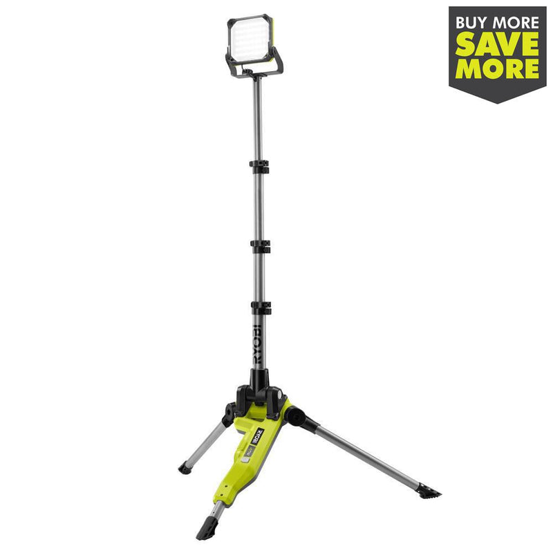 RYOBI ONE+ 18V Cordless Hybrid LED Tripod Stand Light (Tool Only) P782