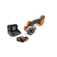 RIDGID 18V SubCompact Brushless Cordless 3 in. Multi-Material Saw Kit with (3) Cutting Wheels, 2.0 Ah Battery, and 18V Charger R87547KN