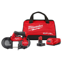 Milwaukee M12 FUEL 12V Lithium-Ion Cordless Compact Band Saw XC Kit with One 4.0 Ah Battery, Charger and Bag 2529-21XC