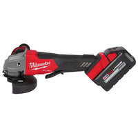 Milwaukee M18 FUEL 18V Lithium-Ion Brushless Cordless 4-1/2 in./5 in. Grinder, Paddle Switch Kit with Two 6.0 Ah Batteries 2880-22