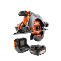 RIDGID 18V Cordless 6-1/2 in. Circular Saw Kit with (1) 4.0 Ah Battery and Charger R8655KN