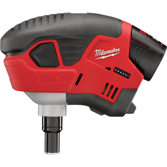 Milwaukee M12 12-Volt Lithium-Ion Cordless Palm Nailer Kit with One 1.5Ah Battery, Charger and Tool Bag 2458-21