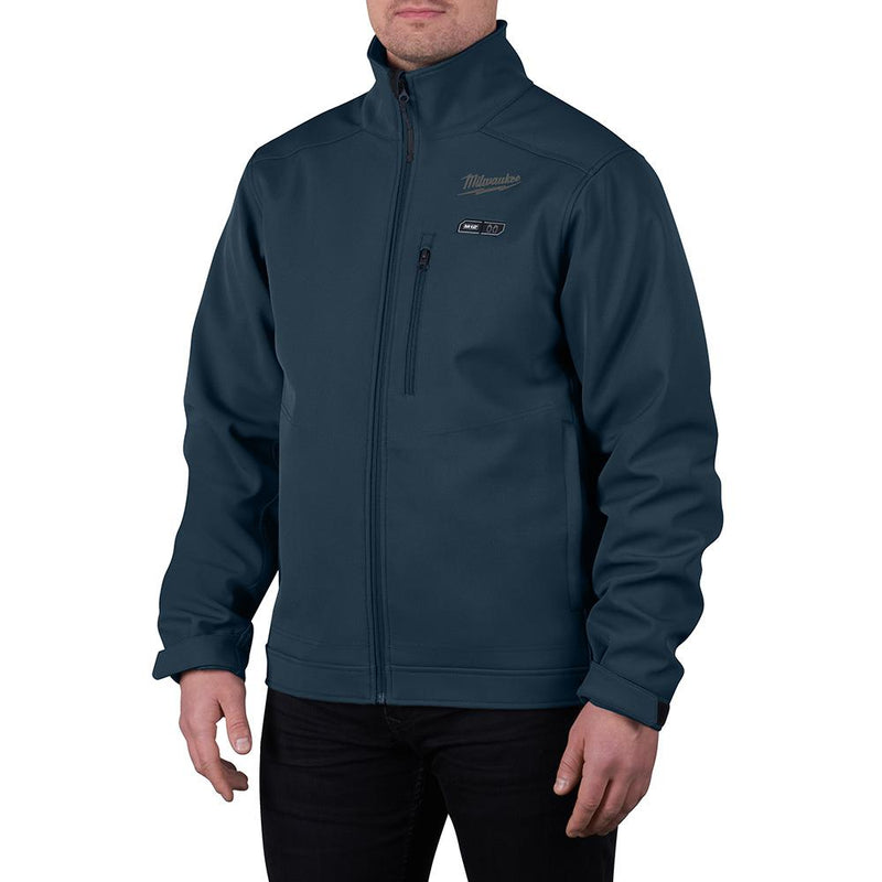 Milwaukee Men's Large M12 12V Lithium-Ion Cordless TOUGHSHELL Navy Blue Heated Jacket with (1) 3.0 Ah Battery and Charger 204BL-21L