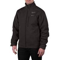 Milwaukee Men's Medium M12 12V Lithium-Ion Cordless TOUGHSHELL Black Heated Jacket Kit with (1) 3.0 Ah Battery and Charger 204B-21M
