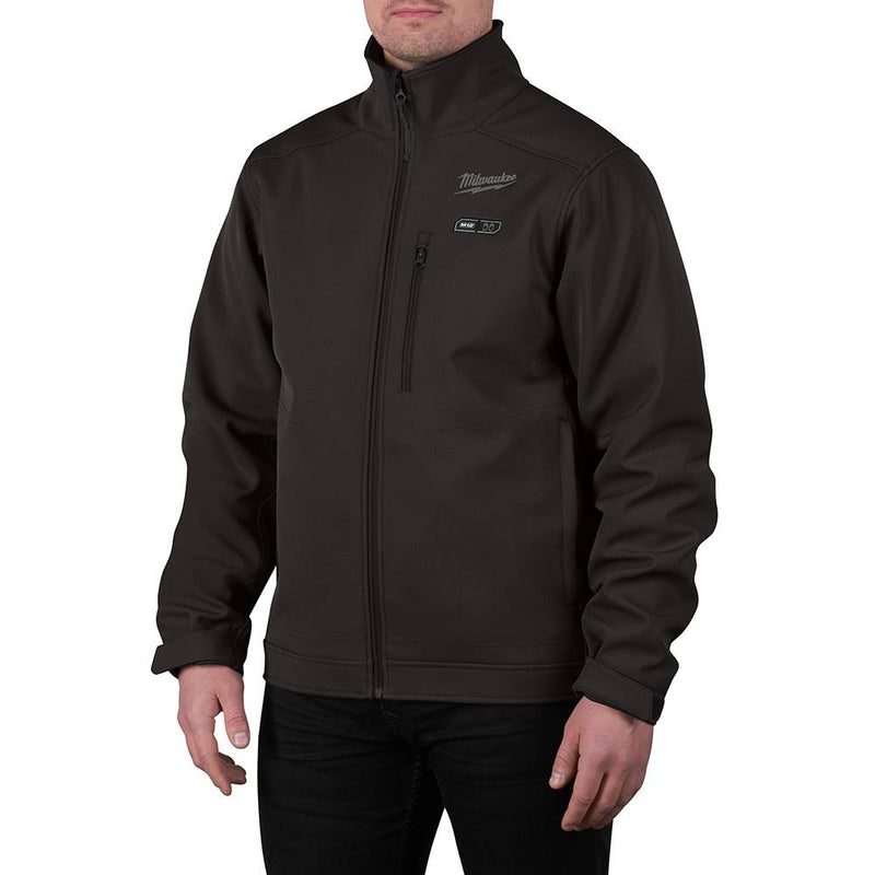 Milwaukee Men's Medium M12 12V Lithium-Ion Cordless TOUGHSHELL Black Heated Jacket Kit with (1) 3.0 Ah Battery and Charger 204B-21M