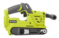 RYOBI ONE+ 18V Cordless Brushless 3 in. x 18 in. Belt Sander (Tool Only) with Dust Bag and 80-Grit Sanding Belt P450