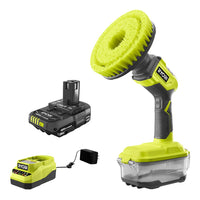 RYOBI ONE+ 18V Cordless VORTEX Power Scrubber Kit with 2.0 Ah Battery and Charger P4510K
