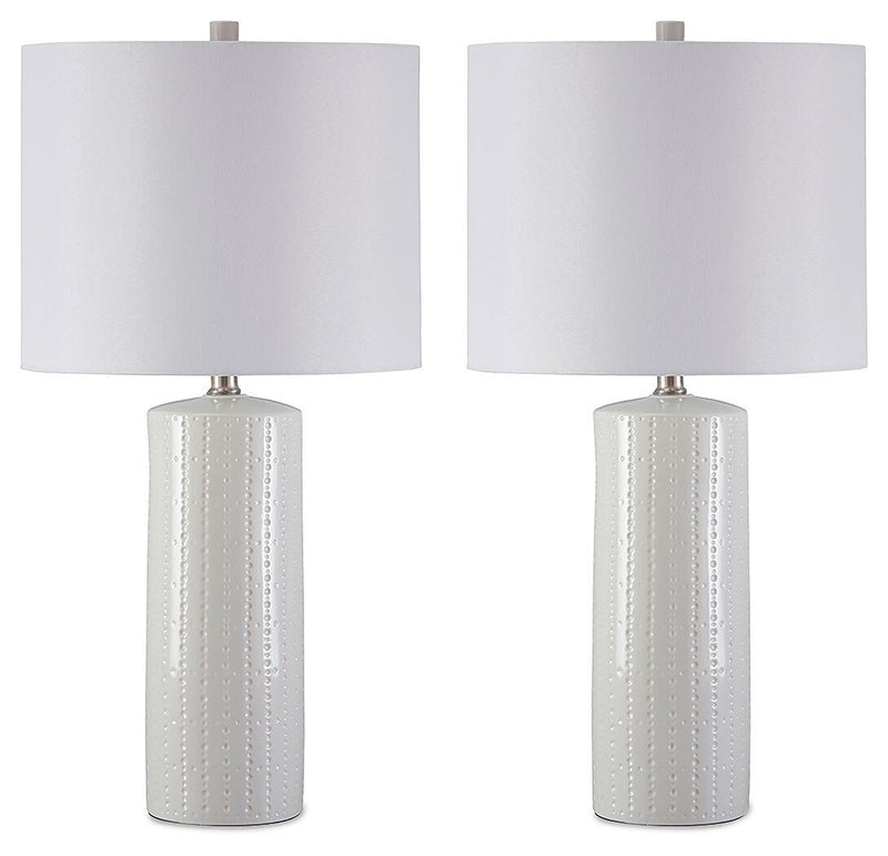 Steuben - Ceramic Table Lamp (Set of 2) - White