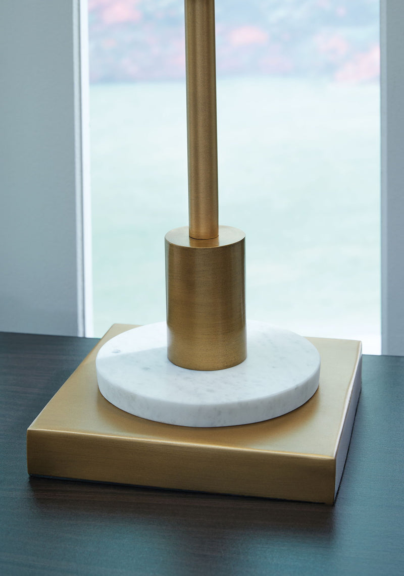 Fritzburn - Metal Table Lamp - Gold Finish / White