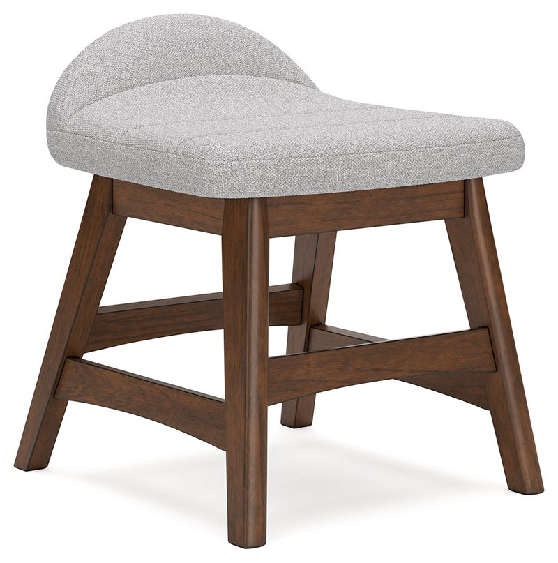 Lyncott - Home Office Desk Chair - Light Gray / Brown