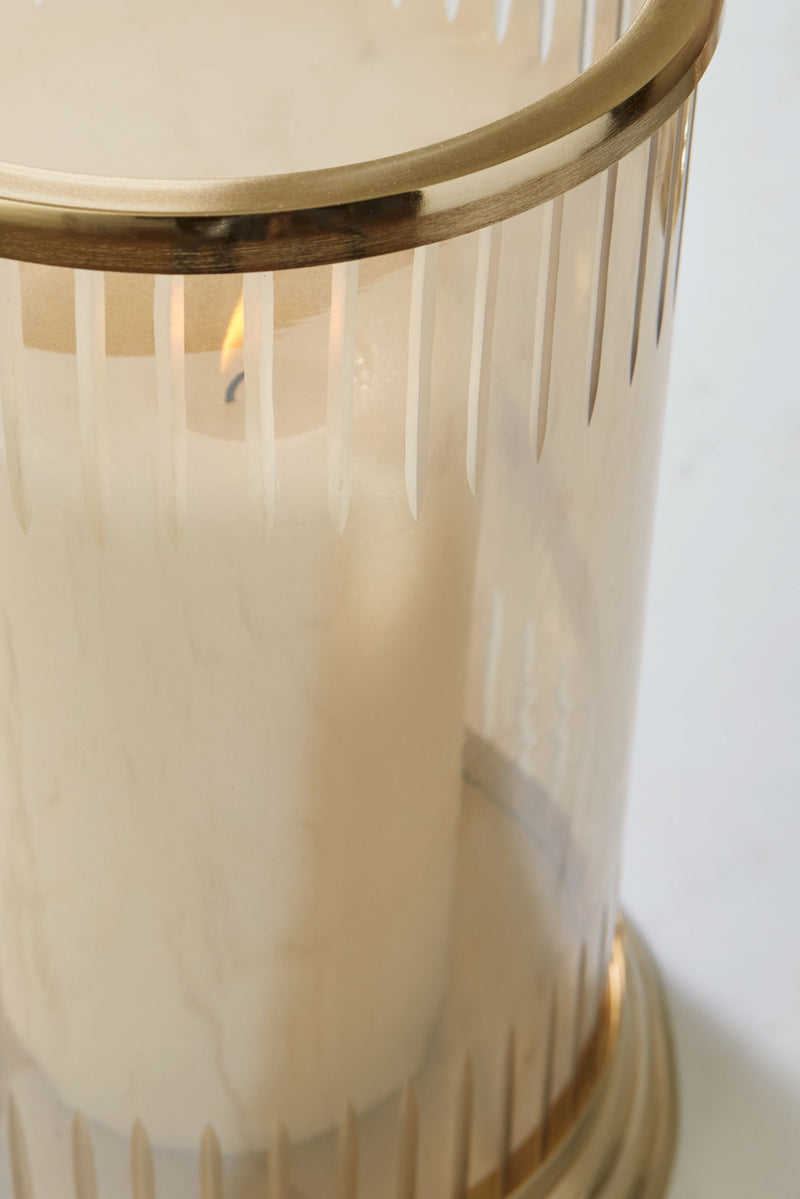 Aavinson - Candle Holder - 11.5" - Amber / Gold Finish