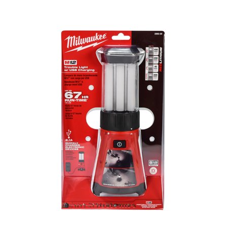 Milwaukee M12 12-Volt 400 Lumens Lithium-Ion Cordless LED Lantern/Trouble Light with USB Charging (Tool-Only) 2362-20