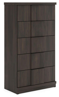 Shaehartin - Five Drawer Chest - Dark Brown