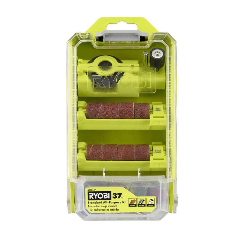 RYOBI Rotary Tool 37-Piece All-Purpose Kit (For Wood, Metal, and Plastic) A90AS37