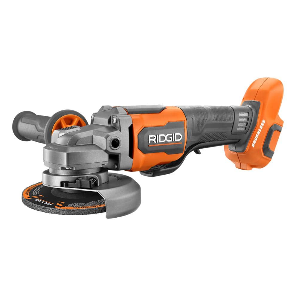 RIDGID 18V Brushless Cordless 4-1/2 in. Paddle Switch Angle Grinder (Tool Only) R86047B - LEVEL 1: Perfection $102.99