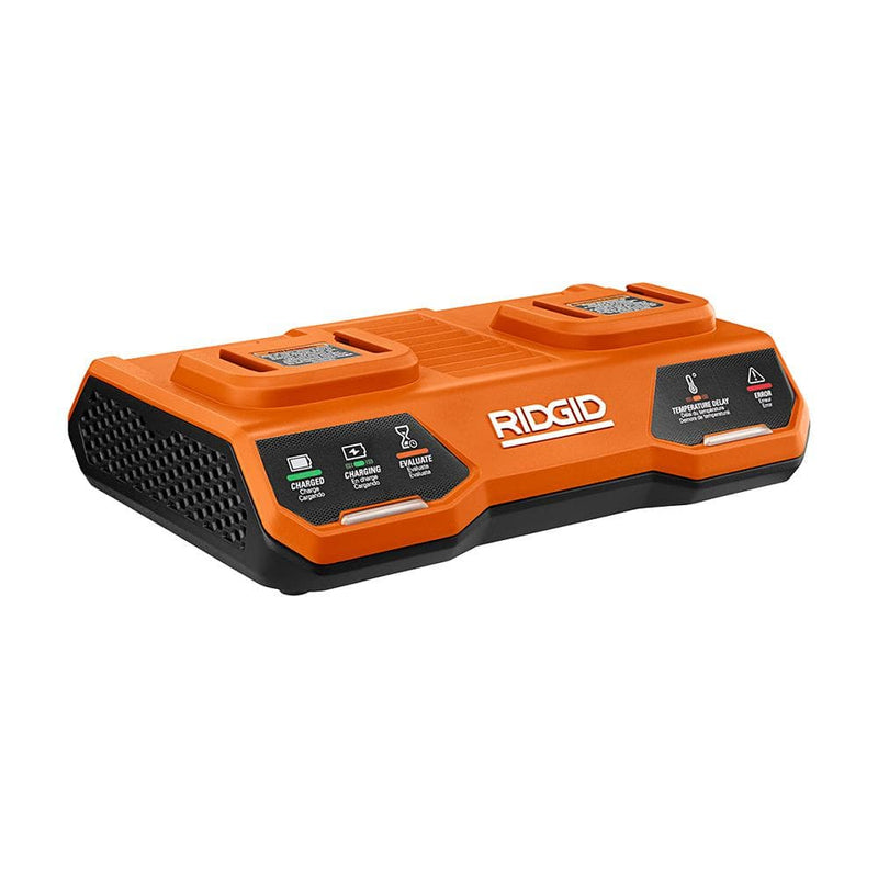 18V Dual Port Simultaneous Charger with (2) 2.0 Ah Batteries, (2) 4.0 Ah Batteries