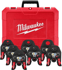 Milwaukee M18 Press 1/4 in. to 1-1/8 in. Copper Press Tool Jaw Set for RLS ACR Press Fittings (7-Jaws Included) 49-16-2662R