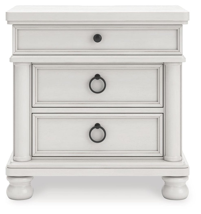 Rowlenstown - Three Drawer Night Stand - Antique White