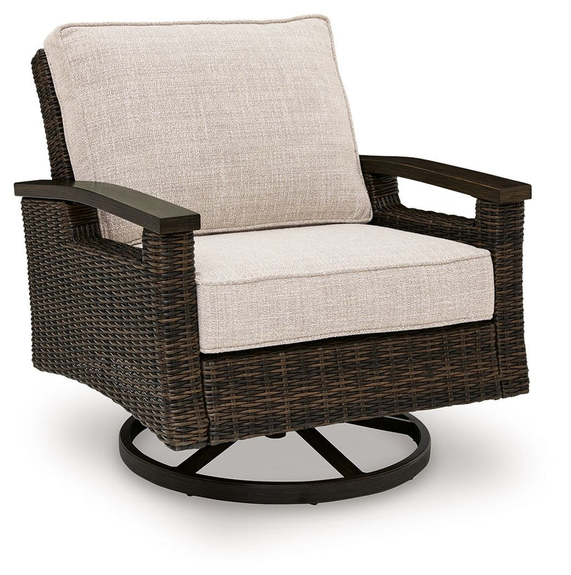 Monterey Point - Swivel Lounge Chair (Set of 2) - Dark Brown