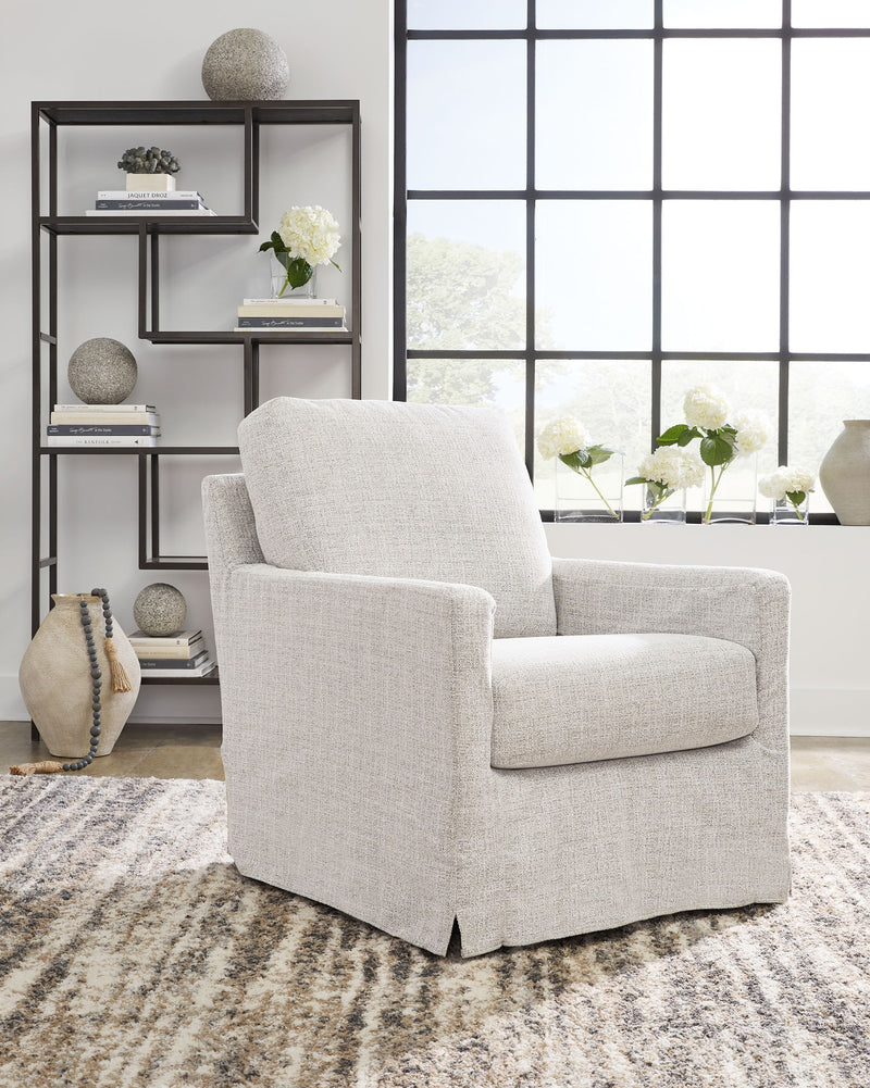 Nenana Next-Gen Nuvella - Swivel Glider Accent Chair - Stone