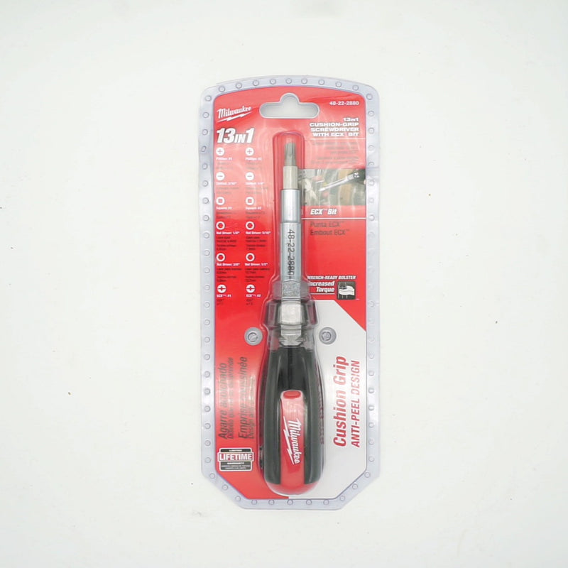 Milwaukee 13-in-1 Multi-Tip Cushion Grip Combination Screwdriver 48-22-2880