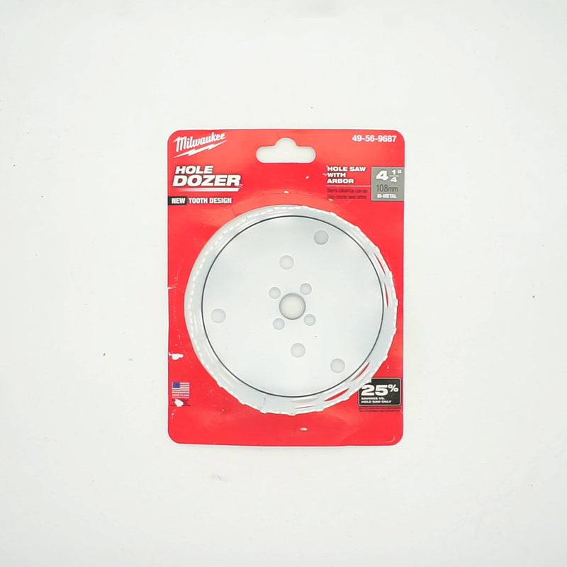 Milwaukee 4-1/4 in. HOLE DOZER Bi-Metal Hole Saw with 3/8 in. Arbor and Pilot Bit 49-56-9687