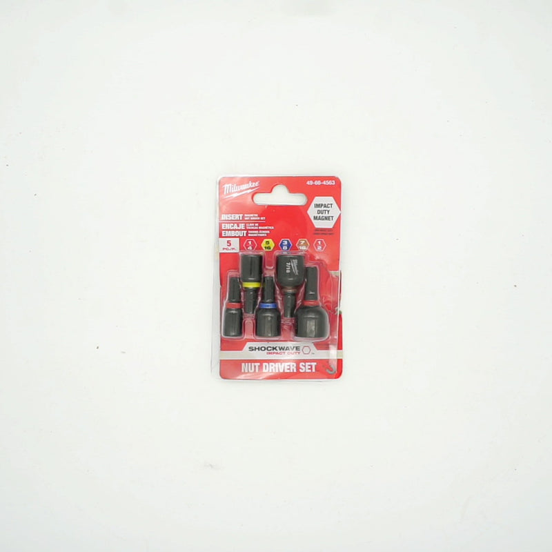 Milwaukee SHOCKWAVE Impact Duty Alloy Steel Magnetic Insert Nut Driver (5-Piece) 49-66-4563