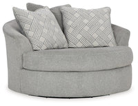 Casselbury - Oversized Swivel Accent Chair - Cement