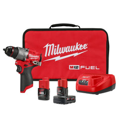 Milwaukee M12 FUEL 12V Lithium-Ion Brushless Cordless 1/2 in. Drill Driver Kit with 4.0Ah and 2.0Ah Battery and Soft Case 3403-22