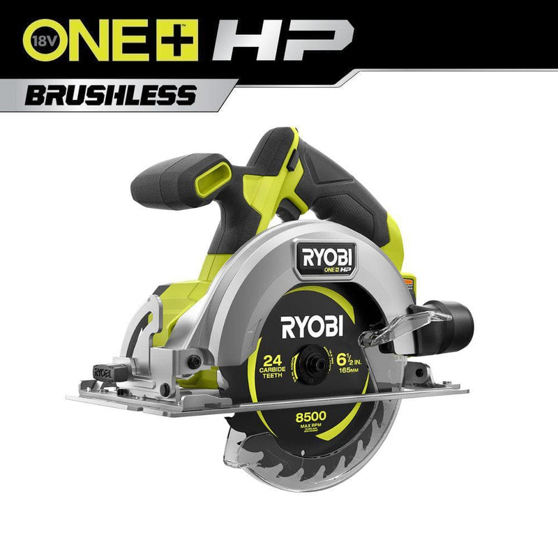RYOBI ONE+ HP 18V Brushless Cordless Compact 6-1/2 in. Circular Saw (Tool Only) PSBCS01B