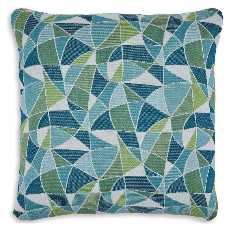 Seanow Next-Gen Nuvella - Indoor/Outdoor Pillow (Set of 4) - Green / Turquoise / White