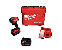 Milwaukee M18 FUEL 18V Lithium-Ion Brushless Cordless 3/8 in. Compact Impact Wrench with Friction Ring Kit, Resistant Batteries 2854-22R