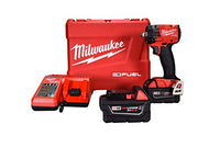 Milwaukee M18 FUEL 18V Lithium-Ion Brushless Cordless 1/2 in. Compact Impact Wrench with Friction Ring Kit, Resistant Batteries 2855-22R