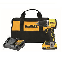 DEWALT ATOMIC 20-Volt Lithium-Ion Cordless Compact 1/2 in. Drill/Driver Kit with 2.0Ah Battery, Charger and Bag DCD794D1