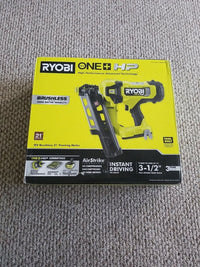 RYOBI ONE+ HP 18V Brushless Cordless AirStrike 21° Framing Nailer (Tool Only) PBL345B